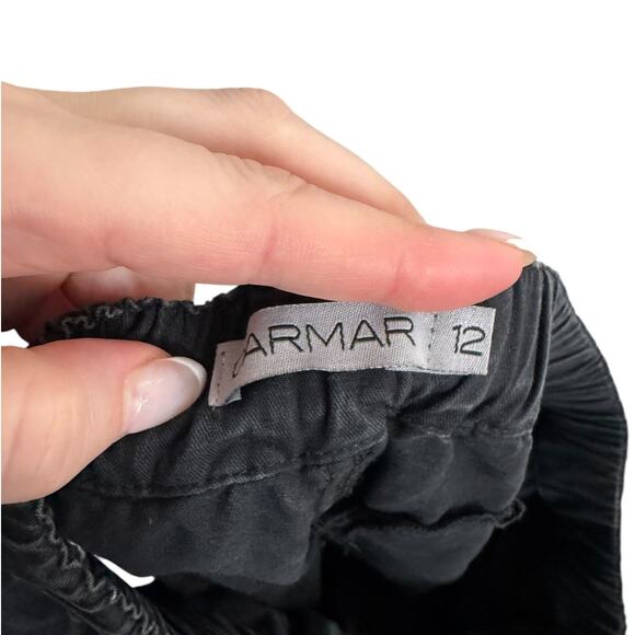 Carmar Black Distressed Belted Utility Mini Skirt UK 12 / US 8 A Line - Picture 6 of 8